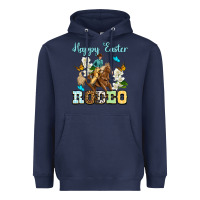 Navy Happy Easter rodeo Heavyweight Hoodie - OliviaCreatesArt