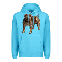Ocean Blue Duroc Pig Premium Hoodie - LillyAllenDesigns