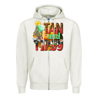 Oatmeal Heather tan and tipsy Zipper Hoodie - texasbilliewilder