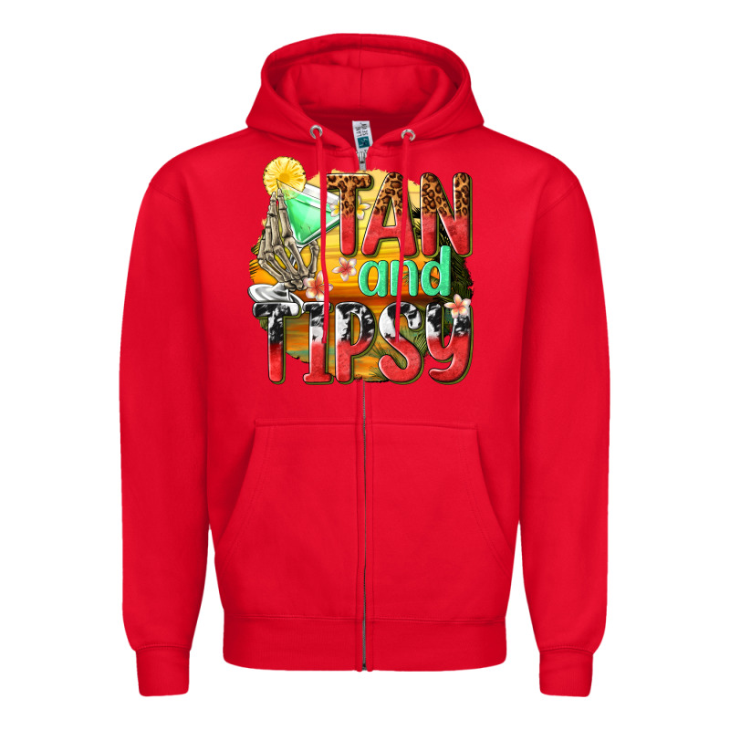 Tan And Tipsy Zipper Hoodie by texasbilliewilder | Teevron