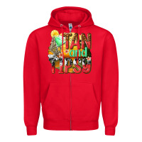 Red tan and tipsy Zipper Hoodie - texasbilliewilder
