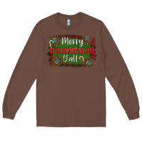 Chestnut Merry Christmas Y'all Long Sleeve Tee - RanaPortraitStore