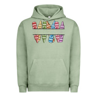 Pigment Oil Green custom crayons Urban Hoodie - MaliasSmallBusiness