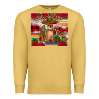 Antique Gold Chihuahua Christmas Premium Sweatshirt - JahusDesignShop