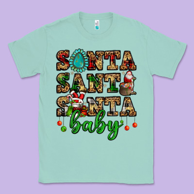 Santa Santa Santa Baby Classic Tee Designed By Fadigitalartstudio