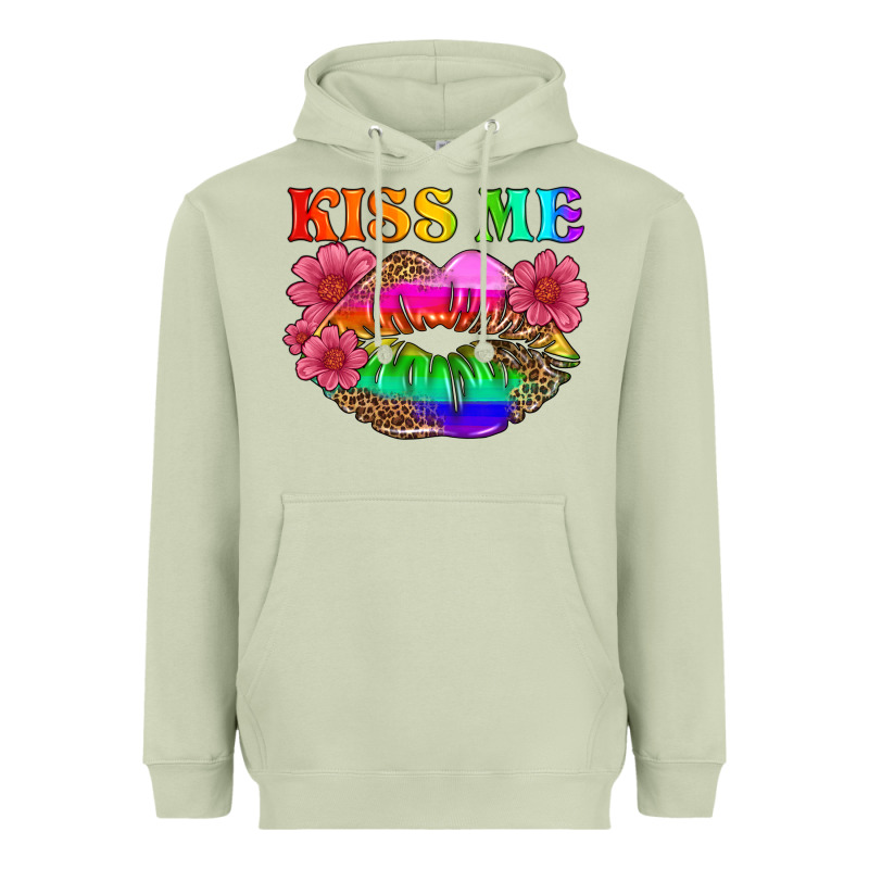 Lgbtq Kiss Me Heavyweight Hoodie by HRA Design Shop | Teevron