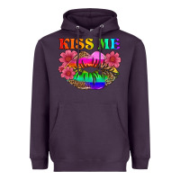 Plum lgbtq kiss me Heavyweight Hoodie - HRA Design Shop