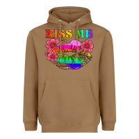 Toasted Coconut lgbtq kiss me Heavyweight Hoodie - HRA Design Shop