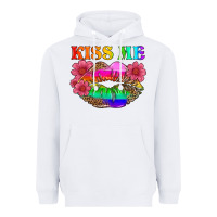 White lgbtq kiss me Heavyweight Hoodie - HRA Design Shop
