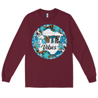 Burgundy Winter vibes Long Sleeve Tee - RanaPortraitStore