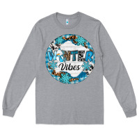 Heather Grey Winter vibes Long Sleeve Tee - RanaPortraitStore