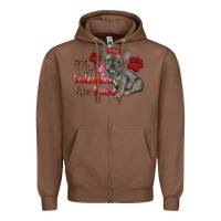 My Valentine Has Paws French Bulldog Zipper Hoodie | Teevron