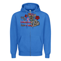 True Royal my valentine has paws french bulldog Zipper Hoodie - RanaPortraitStore