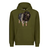 Army Green Baby Hampshire Pig Premium Hoodie - LillyAllenDesigns