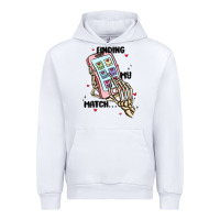 White finding my match Urban Hoodie - MaliasSmallBusiness