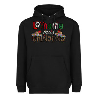 Black la mama mas chingona Heavyweight Hoodie - CowhideDigitalArt
