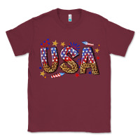 Burgundy usa 4th of july bw Classic Tee - texasbilliewilder