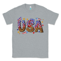 Heather Grey usa 4th of july bw Classic Tee - texasbilliewilder