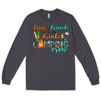 Smoke fires friends drinks camping crew Long Sleeve Tee - texasbilliewilder