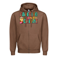 Chestnut cafecito y chisme Zipper Hoodie - Zillion Design Studio