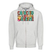 Dove Grey cafecito y chisme Zipper Hoodie - Zillion Design Studio