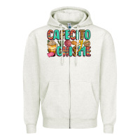 Oatmeal Heather cafecito y chisme Zipper Hoodie - Zillion Design Studio