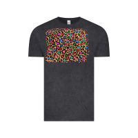 Vintage Black leopard with multiple color glitters Vintage Tee - Artiststas