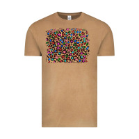 Vintage Camel leopard with multiple color glitters Vintage Tee - Artiststas