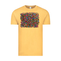 Vintage Mustard leopard with multiple color glitters Vintage Tee - Artiststas