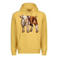 Antique Gold Baby Hereford Pig Premium Hoodie - LillyAllenDesigns