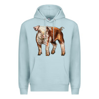 Blue Mist Baby Hereford Pig Premium Hoodie - LillyAllenDesigns