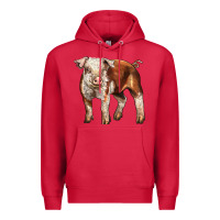 Cardinal Baby Hereford Pig Premium Hoodie - LillyAllenDesigns