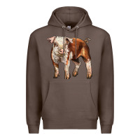Coffee Baby Hereford Pig Premium Hoodie - LillyAllenDesigns