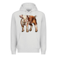 Dove Grey Baby Hereford Pig Premium Hoodie - LillyAllenDesigns