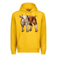 Lemon Baby Hereford Pig Premium Hoodie - LillyAllenDesigns
