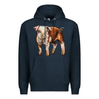 Navy Baby Hereford Pig Premium Hoodie - LillyAllenDesigns