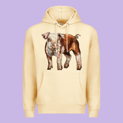 Baby Hereford Pig Premium Hoodie Designed By Lillyallendesigns