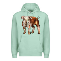 Seafoam Baby Hereford Pig Premium Hoodie - LillyAllenDesigns
