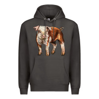 Smoke Baby Hereford Pig Premium Hoodie - LillyAllenDesigns