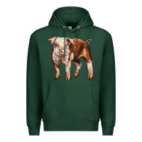 Sports Green Baby Hereford Pig Premium Hoodie - LillyAllenDesigns