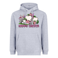 Heather Grey Happy Easter teeth Heavyweight Hoodie - OliviaCreatesArt