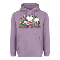 Lavender Happy Easter teeth Heavyweight Hoodie - OliviaCreatesArt