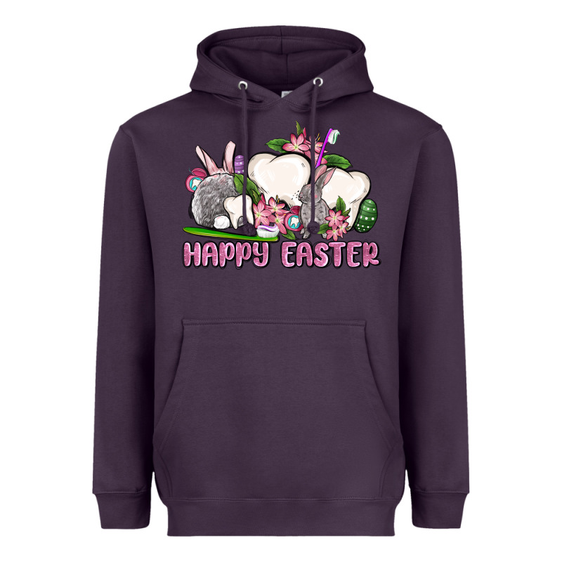 Happy Easter Teeth Heavyweight Hoodie by OliviaCreatesArt | Teevron