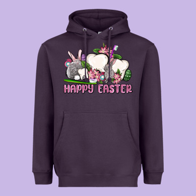 Happy Easter Teeth Heavyweight Hoodie Designed By Oliviacreatesart