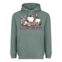 Sage Happy Easter teeth Heavyweight Hoodie - OliviaCreatesArt