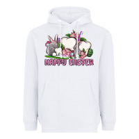 White Happy Easter teeth Heavyweight Hoodie - OliviaCreatesArt