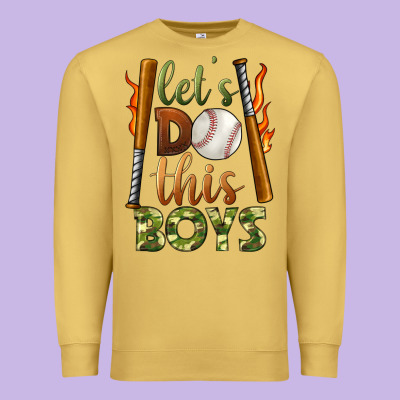 Let's Do This Boys Baseball Premium Sweatshirt Designed By Bundleandbundleshop