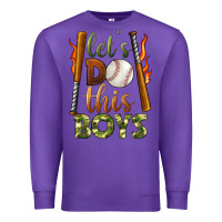 Purple let's do this boys baseball Premium Sweatshirt - BundleAndBundleShop