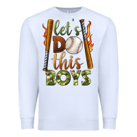 White let's do this boys baseball Premium Sweatshirt - BundleAndBundleShop