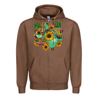 Chestnut texas map Zipper Hoodie - Zillion Design Studio